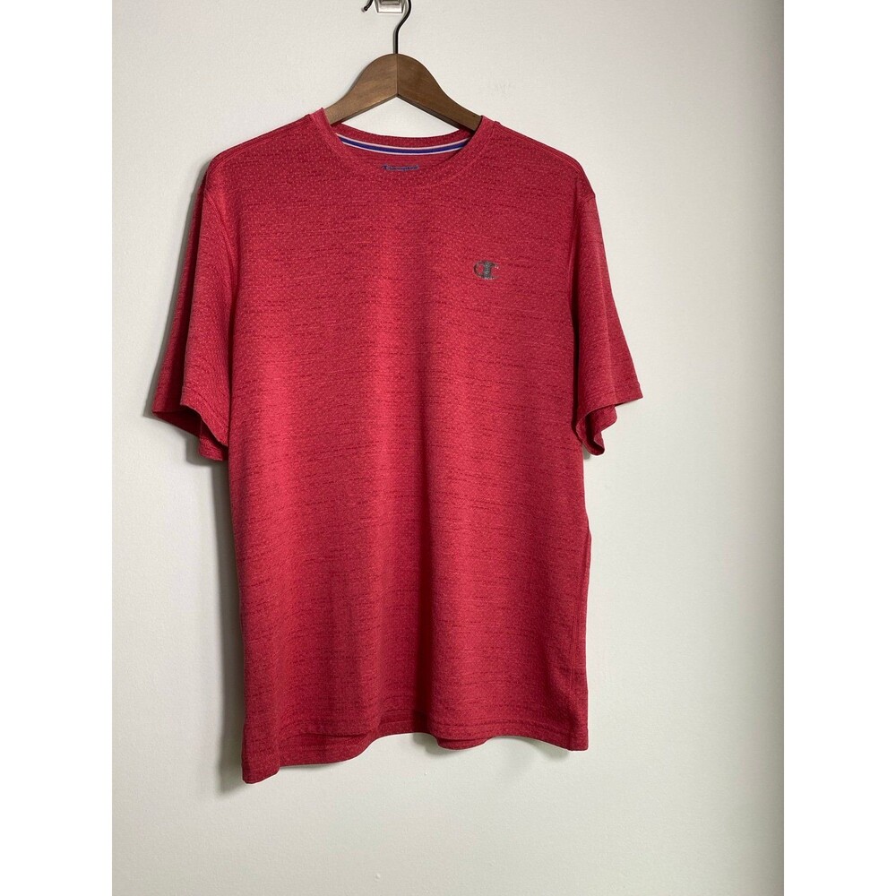 Champion Men’s Red Heathered Performance T-Shirt Size Large